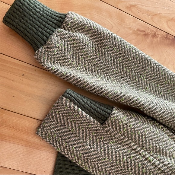 Tristan & Iseult coat, jacket Gray and Green with zipper in size S. Retro look - Picture 3 of 12